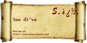 Sas Éva névjegykártya